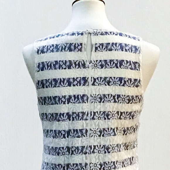Banana Republic Lace Overlay Striped Tank Small - Picture 6 of 6
